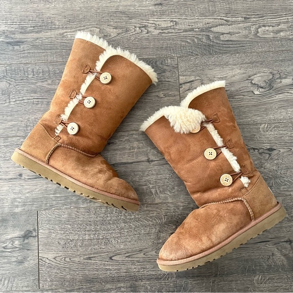 UGG Shoes - UGG Bailey Button Tall Chestnut Boots
